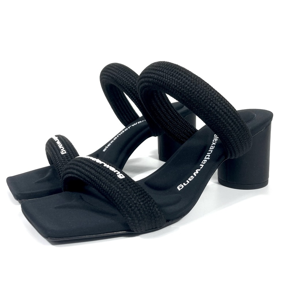 Alexander Wang Jax Tubular Slide Sandals Black 7.5 US 8 US NEW